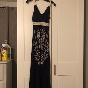 Maxi navy blue dress